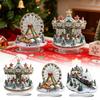 Christmas Carousel 2D Display, Waterproofs Acrylic Standing Decoration, 7.87 X 8 Inches, Holiday Home Decor