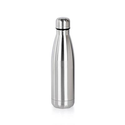 Nerezová dvoustěnná vakuová termoska/láhev na vodu, 24 hodin horká a studená, 500 ml, stříbrná - 1 ks