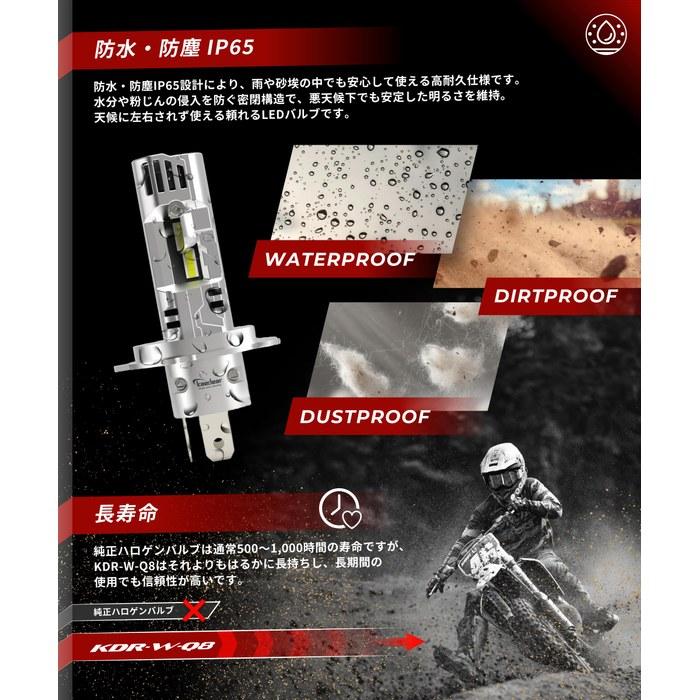 Kaedear Bike Headlight H4 LED Bulb 3100 Lumens/30W/12V/6000K with Fan