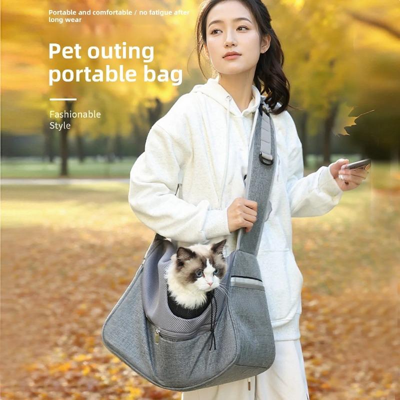 Portable Pet Carrier Breathable Cat Bag Crossbody Shoulder Handbag Travel Bag for Small Cats Puppy