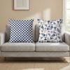 Geometric Ink Blue Cushion Cover Multi-Scene Pillow Cover for Home & Car - Reversible, Soft & Durable for Daily Use