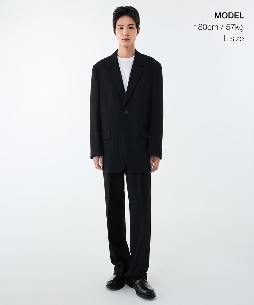 Musinsa Standard Daddy Shoulder Oversized Blazer [Black]
