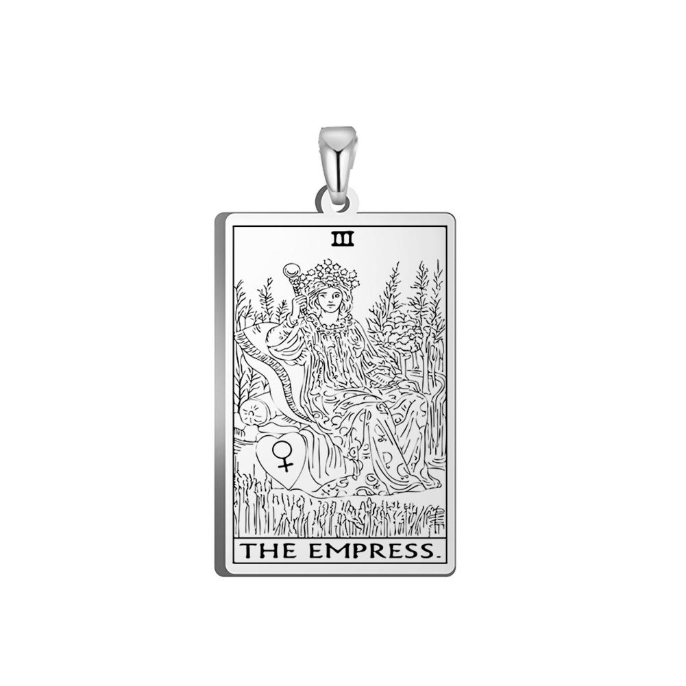 Dawapara The Major Arcana Tarot Cards Vintage Amulet Pendant for Necklaces Accessories Wholesale Stainless Steel