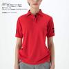 Daiwa (DAIWA) Short Sleeve Polo Shirt, White x Red, Size 120, DE-7906