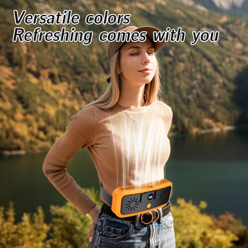 Waist-hanging Fan Outdoor Construction Portable Waist-clip Portable Fan To Cool Down USB High-speed Fan