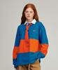 KICHELEEHE Striped Rugby Shirt_Blue Orange