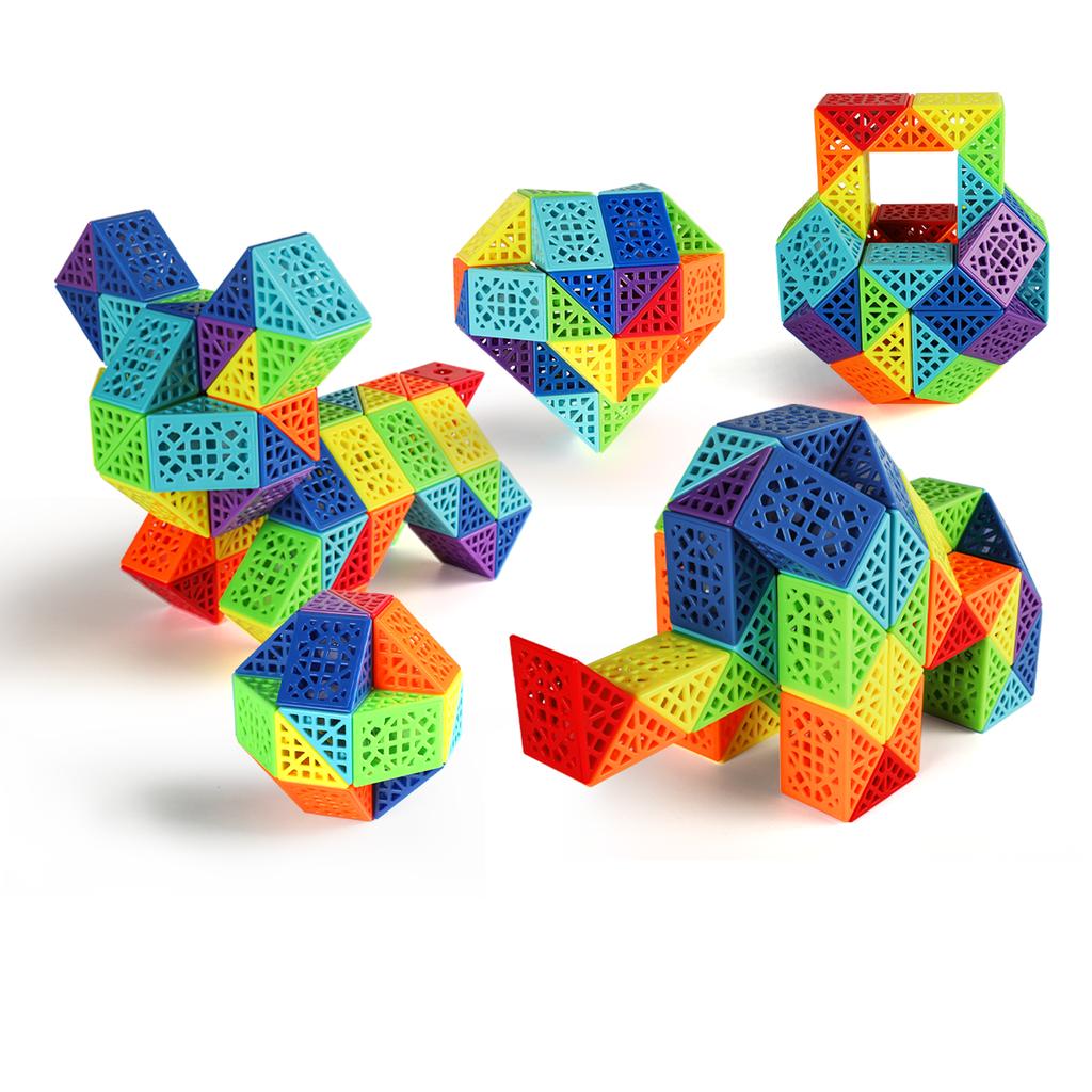 SENGSO Hollow Magic Ruler 24/36/48/60/72 Segments Blocks Magic Snake Cube Fidget Toy for Kids a Fun and Entertaining Puzzle Cube