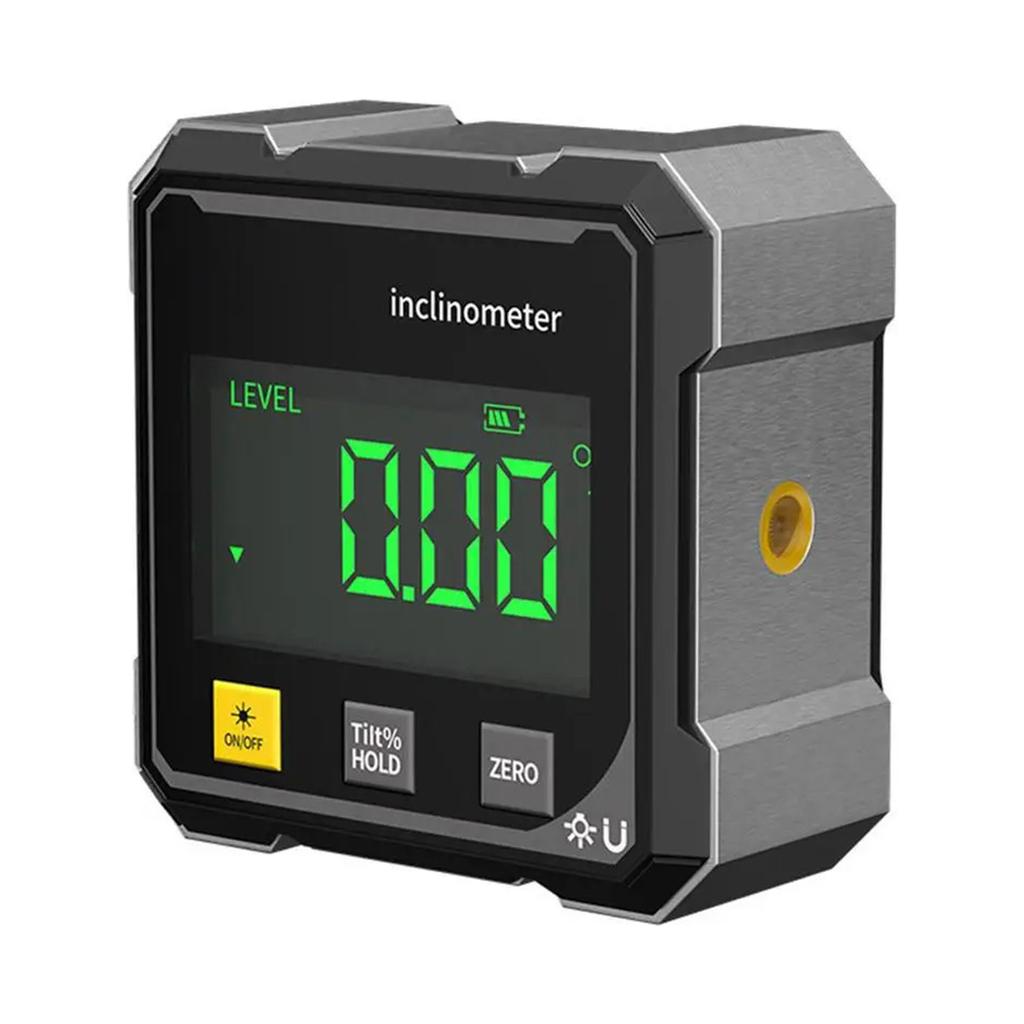 4-Sided Magnetic Inclinometer USB Charging Digital Angle Measure Instrument LED Screen Slope Measuring Meter Woodworking Tools