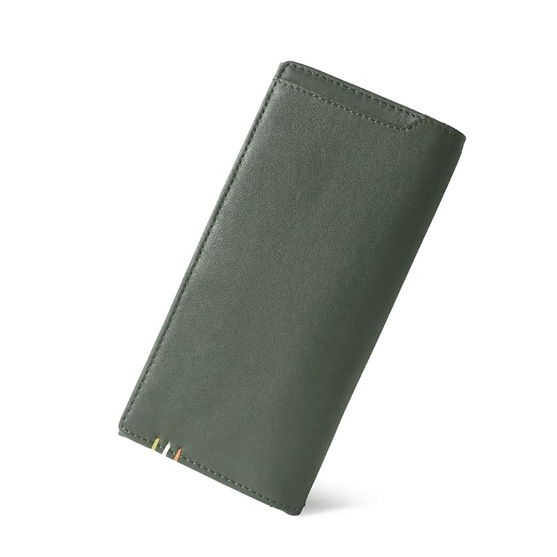 

[Arnold Palmer] wallet men s genuine leather cowhide leather long wallet With outside pocket Cover bundle simple business casual green Free