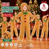 Long Sleeve Gingerbread Man Onesie Hooded Christmas Costume  Home Decoration