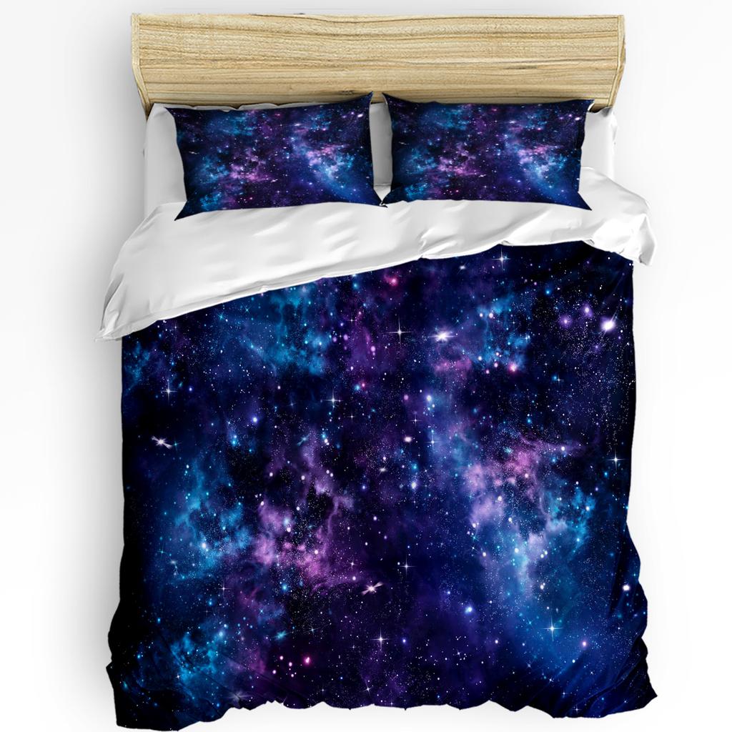 3pcs Bedding Set Star Galaxy Starry Sky Home Textile Duvet Cover Pillow Case Boy Kid Teen Girl Bedding Covers Set