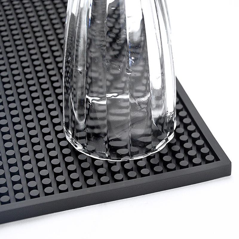 Bar Mat Rubber Anti-slip PVC Coffee Bar Mats Cup Mat Waterproof Heat Resistant Durable Drain Mat for Home Bar Cafe