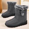 Snow Boots Women's New Winter Velvet Thickened Warm Cotton Shoes Waterproof, Non-slip and Comfortable Medium Tube Thick-soled Cotton Boots
