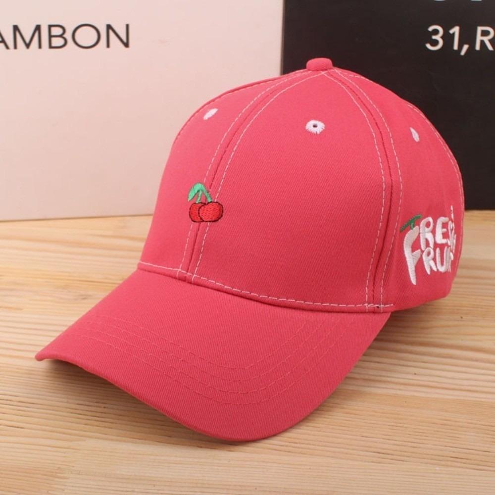 Fruit Duck Tongue Cap Embroidery Sunshade Hat Cute Baseball Caps  Spring Summer