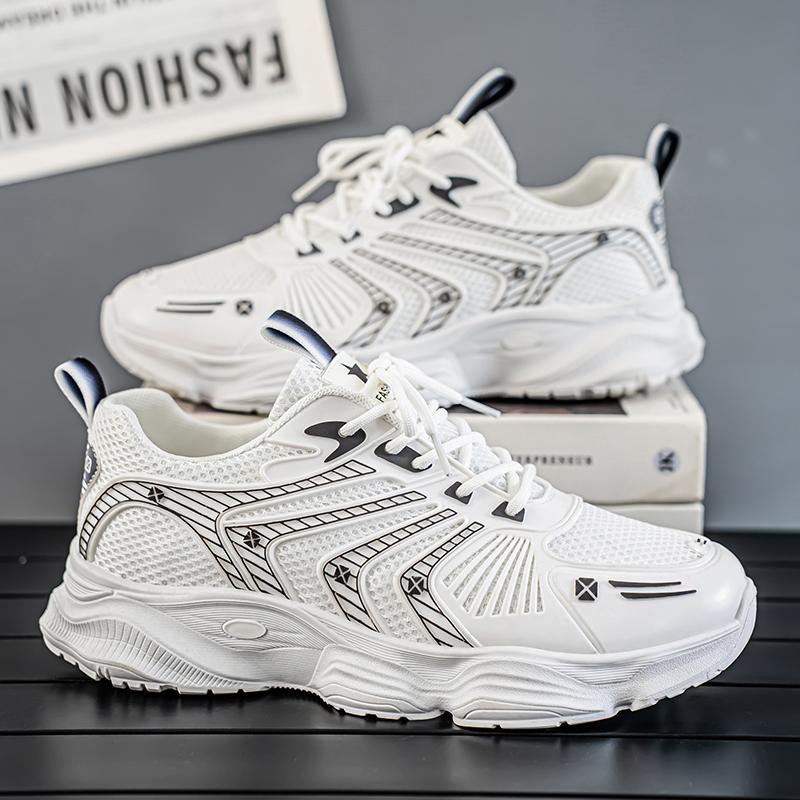 

Outdoor Men s Walking Running Shoes Lightweight Non-slip Sport Shoes Mesh Breathable Casual Sneakers Athletic Training Footwear 39 белый