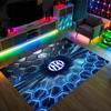Borussia Dortmund Design Crystal Velvet Carpet Cozy Non?Slip Printed Rug For Bedroom Living Room Entrance