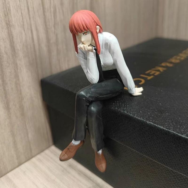 14cm Anime Chainsaw Man Figure Makima Anime Noodle Stopper Figure Model Collect Toys Computer Desk Decoration Christmas Gift