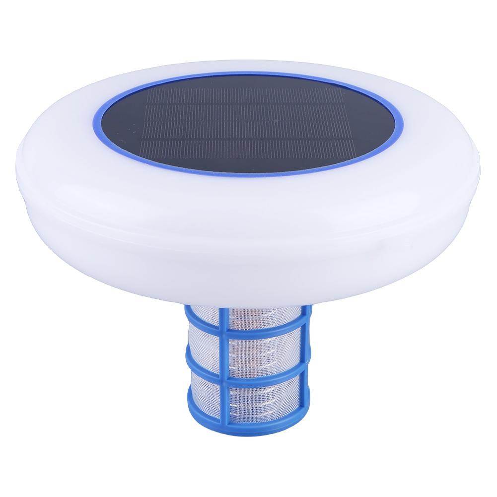 Solar Copper Pool Cleaner W/ Auto Switching 7-Colored LED Night Light Pool Cleaning Purifier for Fresh & Salt Water Pools & Spas