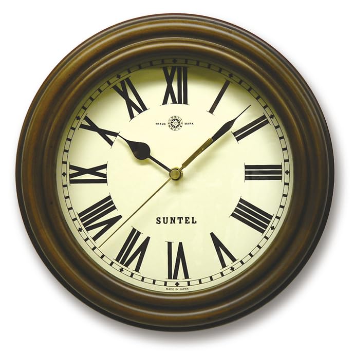 Santel Japanese Retro Clock Antique Brown (Roman Letters) QL729R-AN