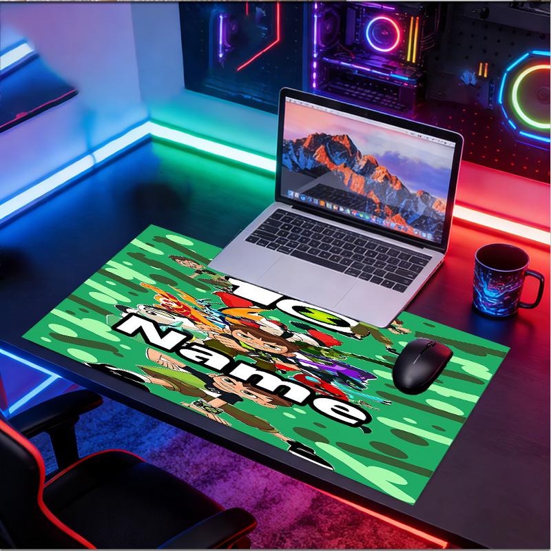 Custom Name Personalized Ben 10 Cartoon Pattern Mousepad, Laptop PC Desk Mat, Decorative Desk Mat for Home Keyboard Pad Gift