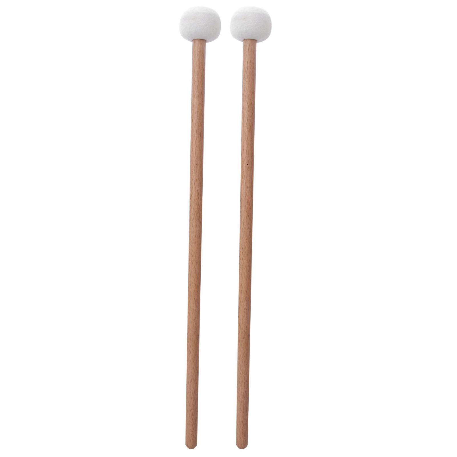 2Pc Drumsticks, White Felt Tips, Timpani, Snare Drum, Musical Instrument Accessories, Felt-Tip Drumsticks, Drumsticks,Drumsticks