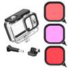 For GoPro Hero 12/11/10/9 Action Camera Waterproof Case Lightweight PC Filter Lens Accessories