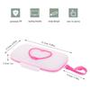 Portable Wet Wipes Dispenser with Heart-Shaped Clear Lid & Ergonomic Handle - Compact Travel Storage Box for Face Masks