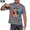 Comfortable Unisex Crew Neck Tshirt Black Music Equalizer Headphones Colorful Design Comfort Unisex Tee Shirt Soft Cotton Tee