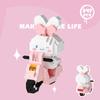 Kawaii Sanrio Mikro stavebnice Pom Pom Purin 3D model Sestavené motocykly Melody Kuromi Cinnamoroll Mini cihlové figurky Hračky