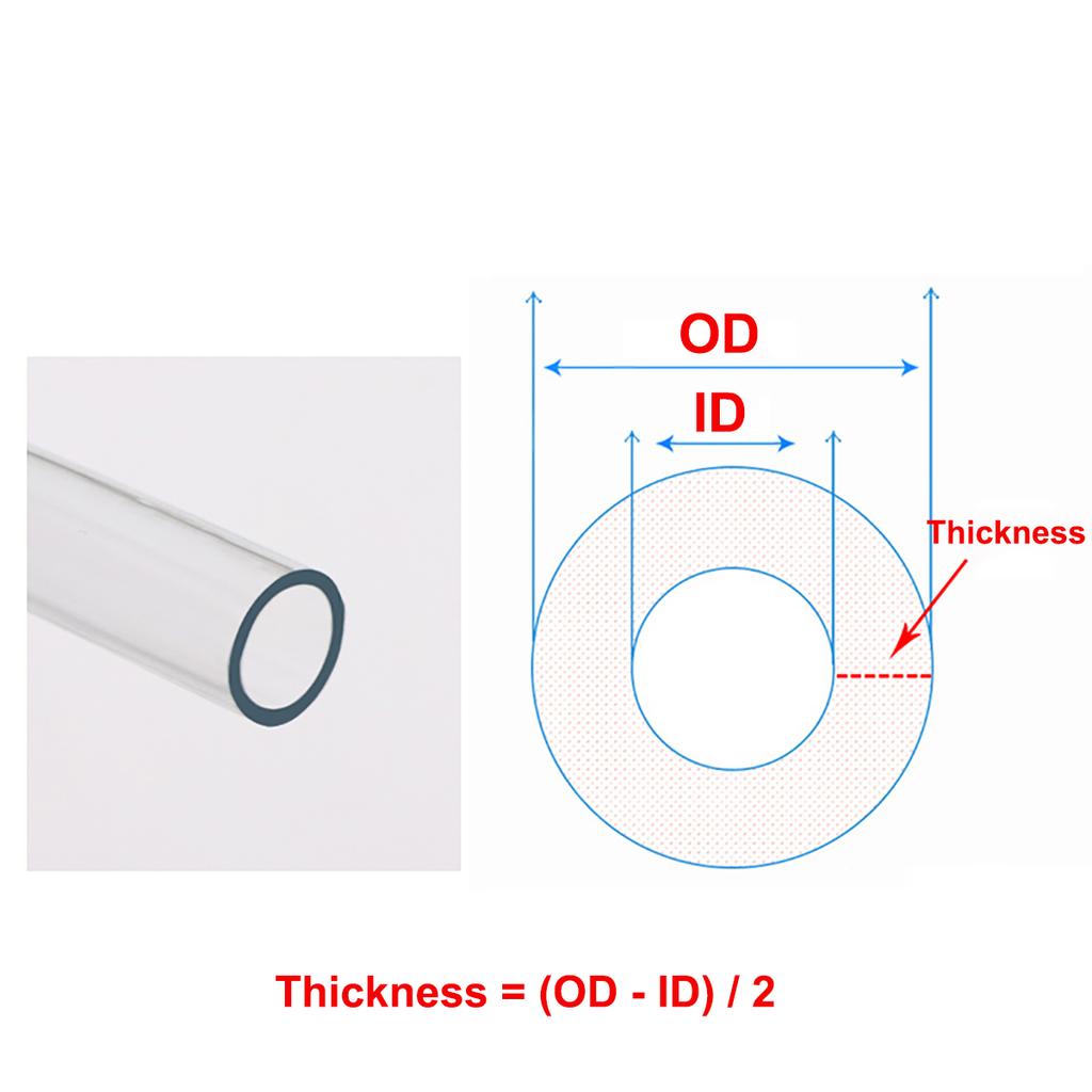 1Meter High Temperature Industrial Grade Resistant Silicone Rubber Hose Capillary Pipe Tube Inner Dia 1-40mm
