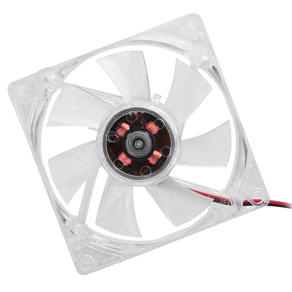 80mm LED Light 12V 4Pin Mute PC Case Cooling Fan Computer Cooler