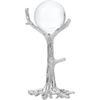 PH PandaHall Crystal Ball Stand Tree Shaped Sphere Holder Silver Crystals Holder Rack for 8 To 10cm Spheres Display Stand Metal Stone Ball Base