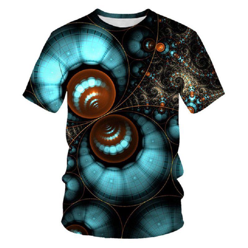 Mesmerizing 3d Printed Mens T-shirt With Unique Raindrop Design O-neck Summer Tops