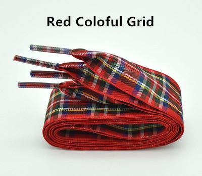 2,5 cm Brits Stijl Ruit Shoenveters Holle kant shoenveters DIY Schoenversiering Sport Casual Blauw Roze DE Trainingsschoen Veters 100cm black