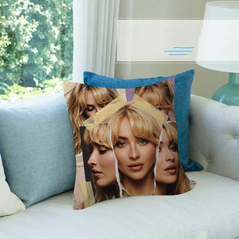 Singer Sabrina S Carpenter Square Pillow Cover for Bedroom Room and Living Room Sofa Decorative Cushion Cover