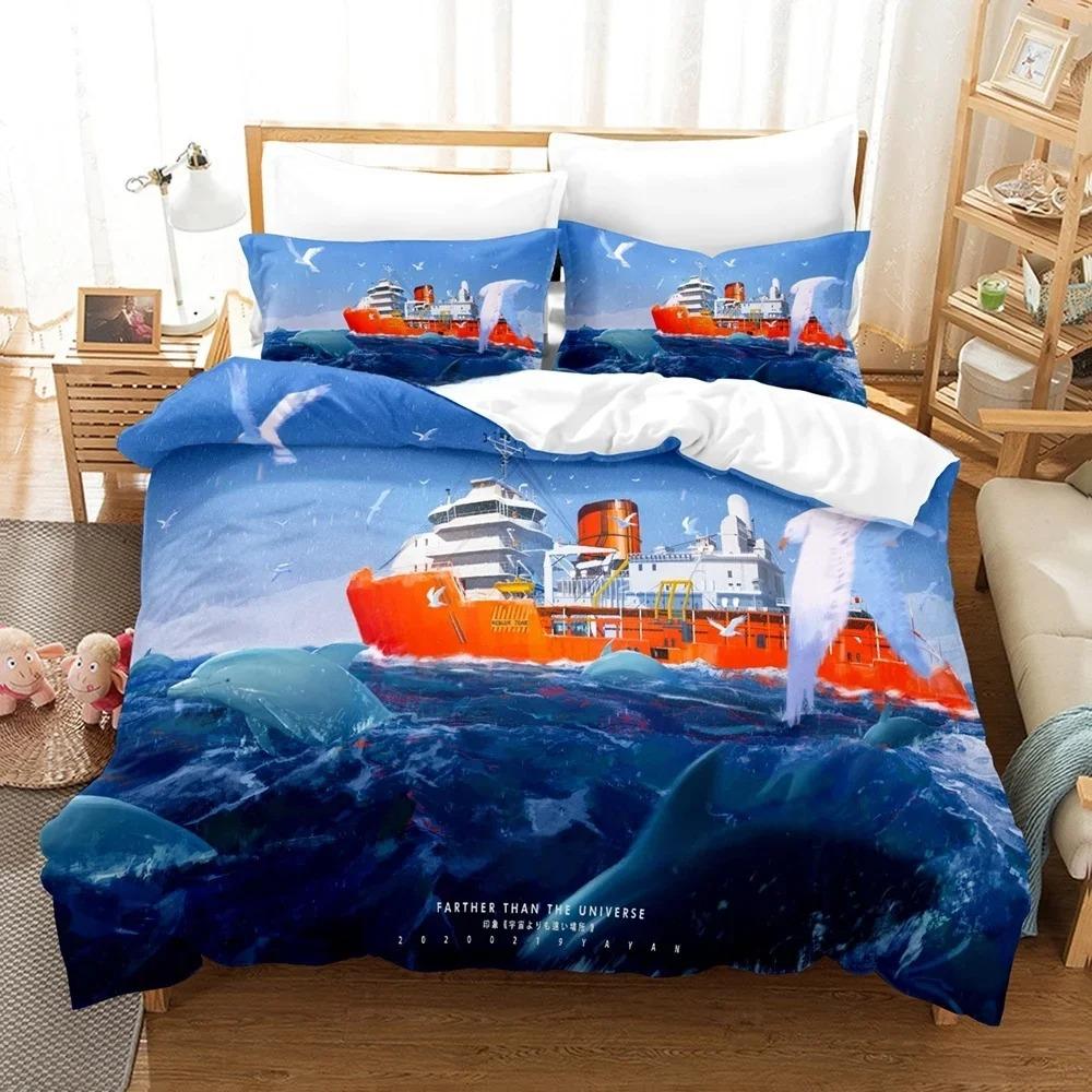 Anime A Place Further Than The Universe Bedding Set Single Twin Full Queen King Size Bed Set Adult Kid Bedroom Duvet cover Sets
