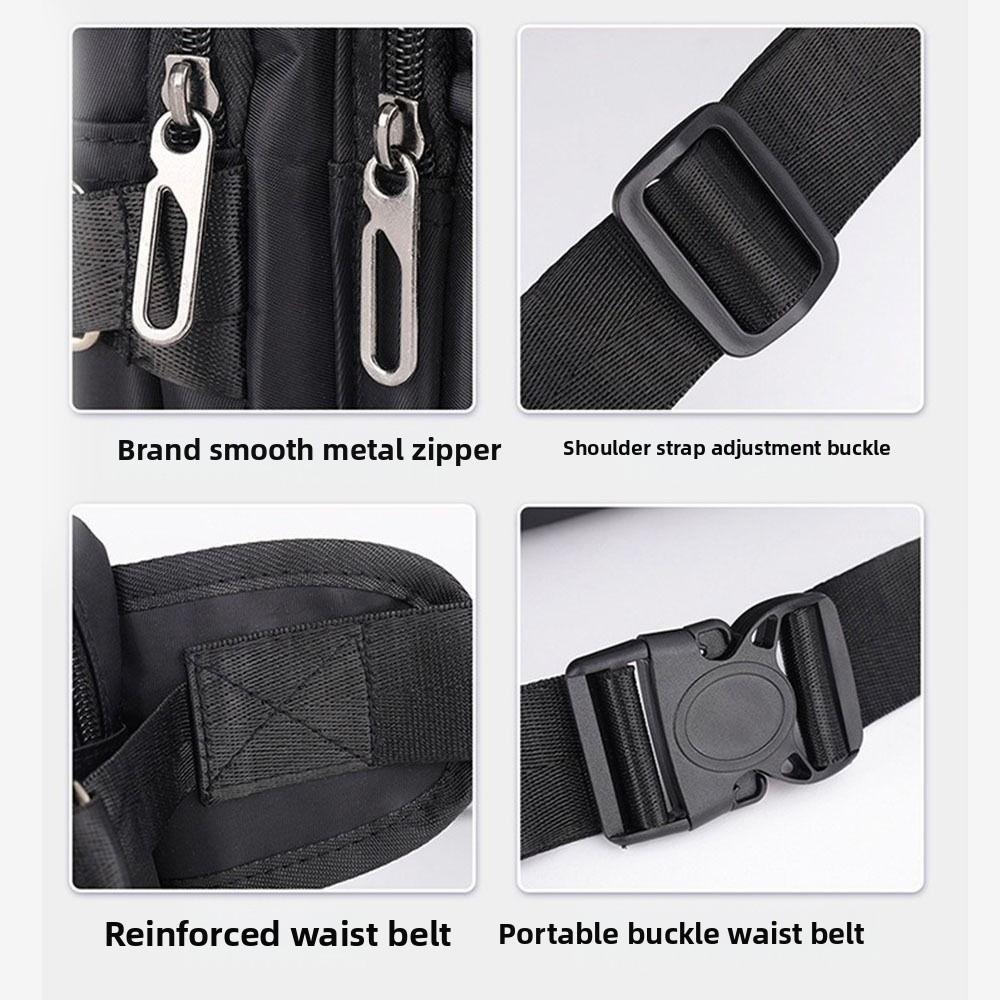 Large Capacity Chest Bag Multi-Compartment Sports Fanny Pack Fashion Men's Waist Bag  Traveling