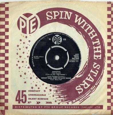 7 collu plate LONNIE DONEGAN PRESENTS KENNY BALL - Samantha 7NJ2040 Pye Records 1961 UK Džezs Lietota