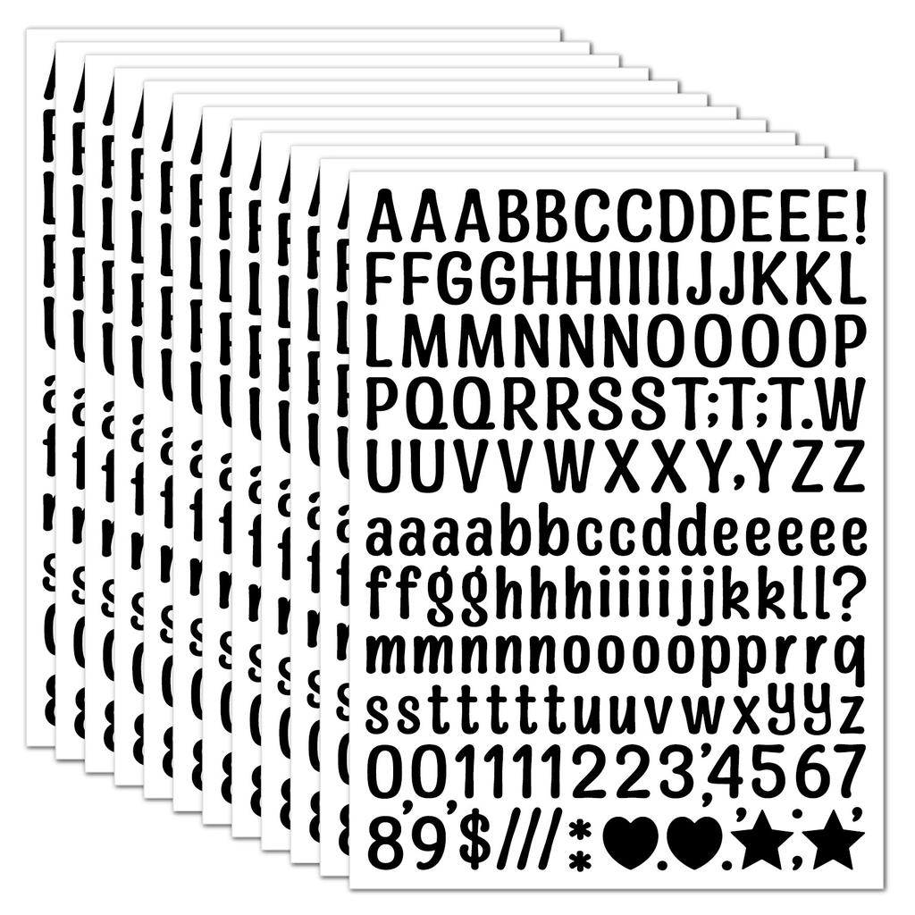 0.5-inch English Letter Sticker Ins Wind Small Size Waterproof Card Decorative Digital Letter Hand Account Sticker