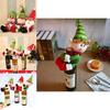 Charming Christmas Home Decoration Santa Snowman Wine Bottle Cover Set For Festive Celebrations