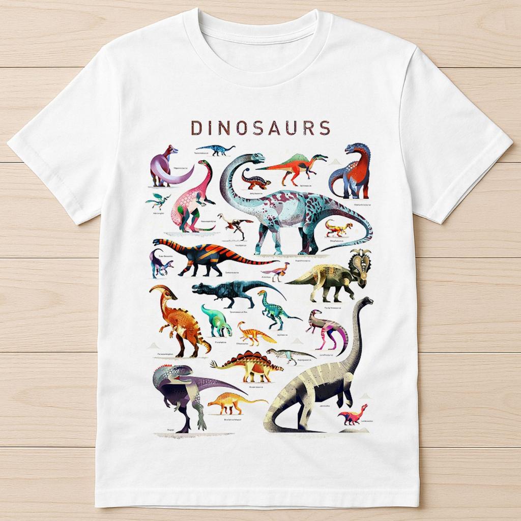 Dinosauri Nomi Lista Alfabeto Trex Best Seller Meme Divertente Regalo Maglietta T Shirt G2894