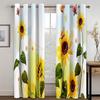 3D Abstract Art Geometric Design Flowers Simple Style Curtains 2 Panels Living Room Bedroom Window Curtain Decoration