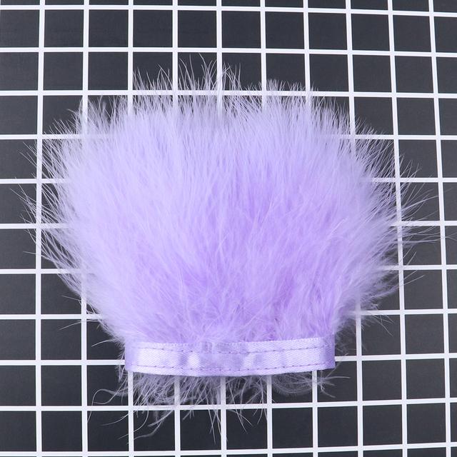 1Meter Fluffy Turkey Feathers Trim Ribbon 8-10Cm Marabou Feather For Craft Fringe Sewing Wedding Party Clothing Dress Decoration