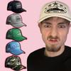 Devil Island American Style Street Retro Embroidered Baseball Cap Men'S Truck Hat Breathable Casual Adjustable Polyester Fiber