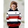 Latest Striped Design 3D Printed Boys' Hoodie, Comfortable Sportswear Outdoor Children's Hoodie Top