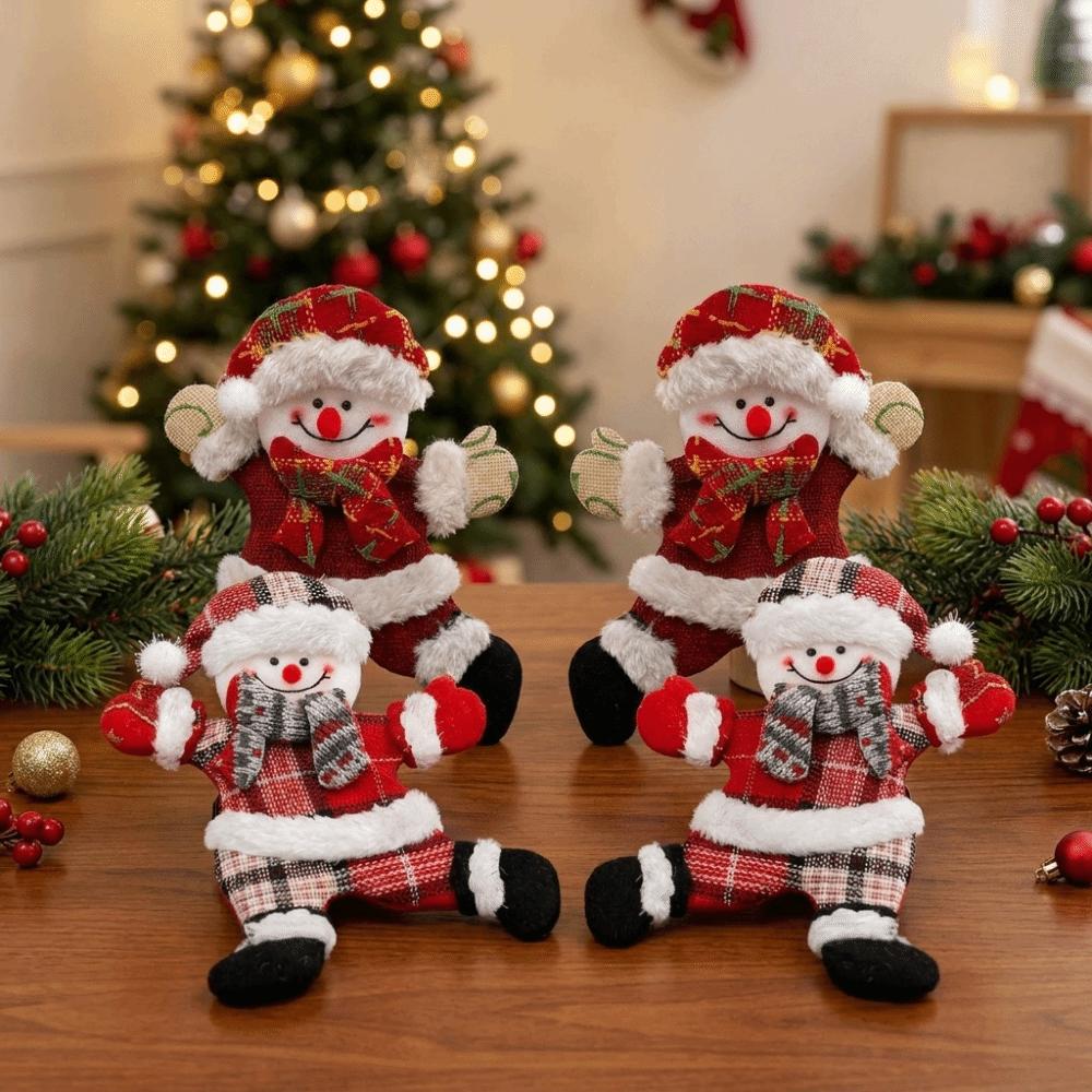 2pcs/set Felt Snowman Curtain Holder Cartoon Doll Window Curtain Fastener  Living Room