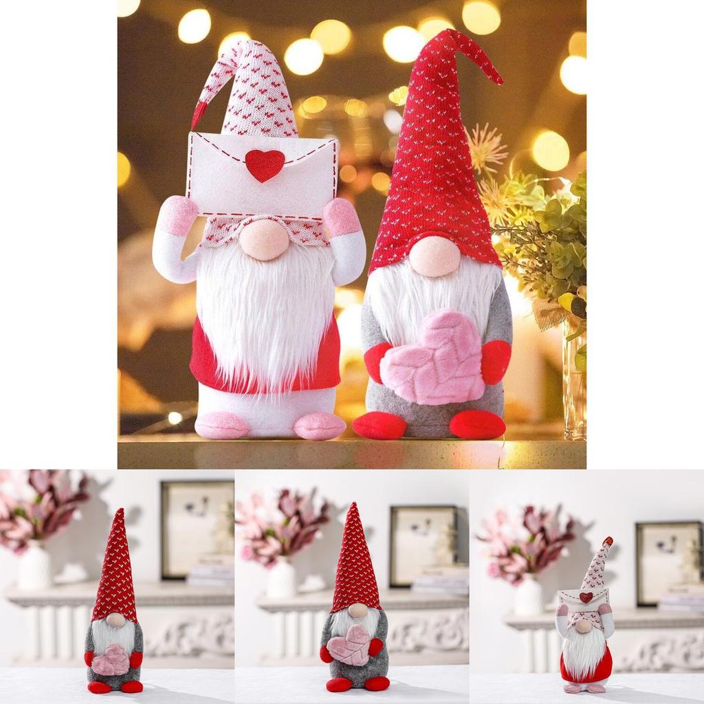 Heart Shaped Faceless Plush Doll With Envelope For Romantic Gift And Holiday Decor