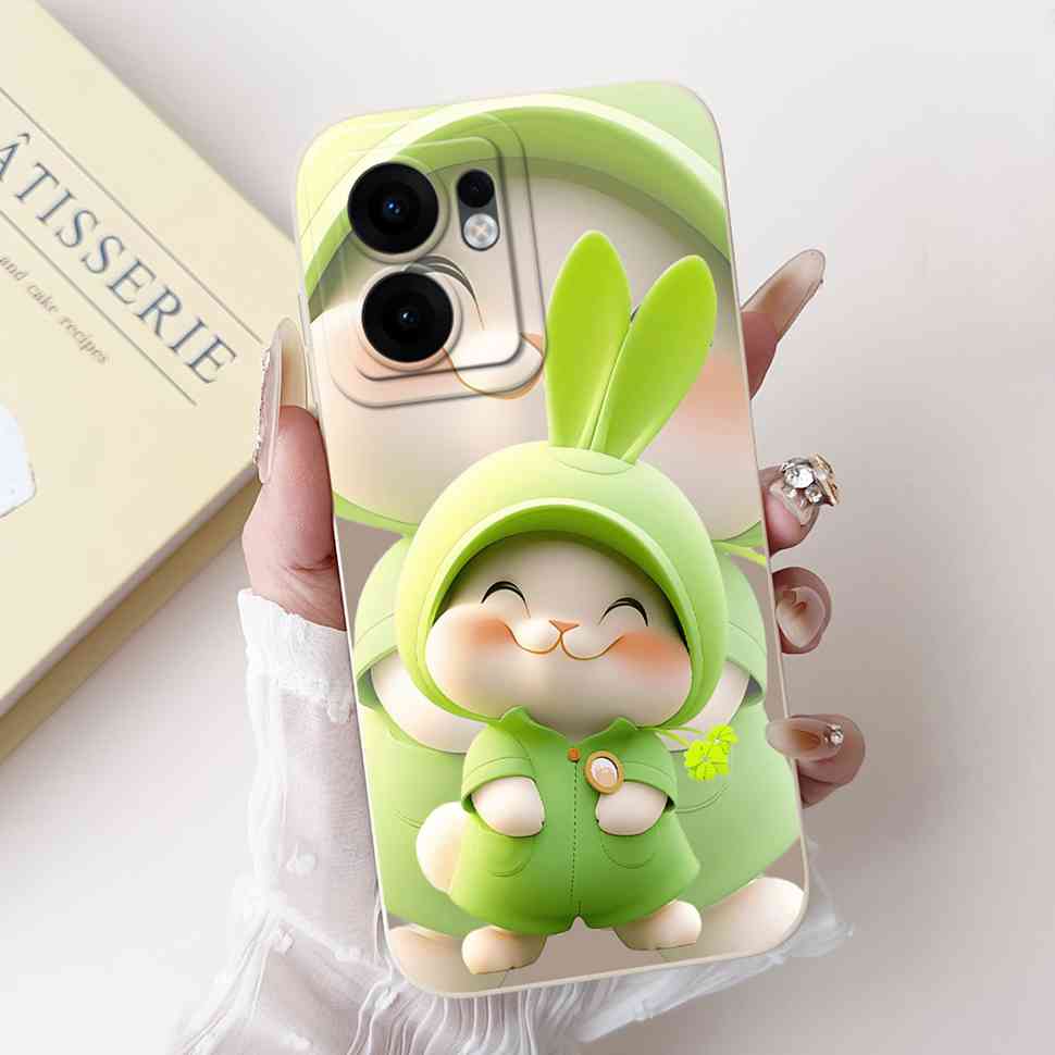 Flower Rabbit Case For OPPO Reno 13F 4G 5G Silicone Soft Cover For OPPO Reno13 F Reno13F 5G CPH2699 2025 Fundas Capas
