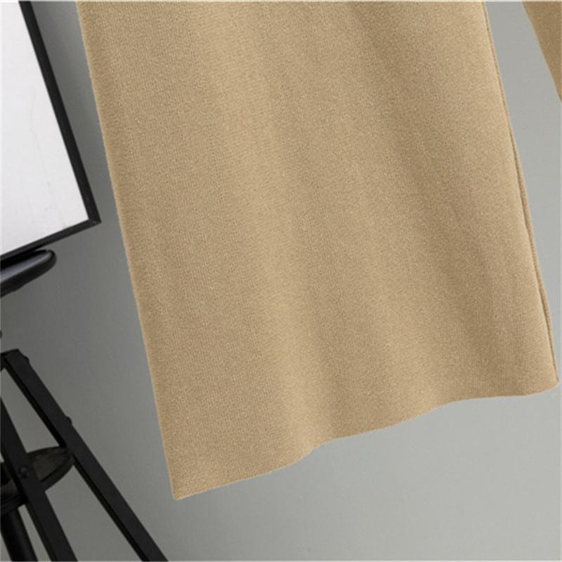 Women's Autumn And Winter New Lazy Style Casual Suit Knitted Sweater Shawl Cape Wide Leg Pants Three Piece Set