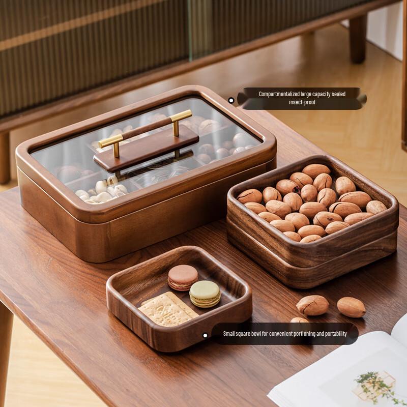 Naijiang Walnut Wood Square Serving Plate